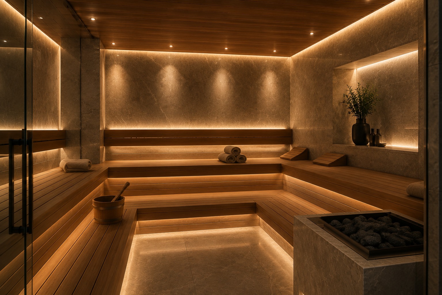 Wellness — Sauna seco en madera